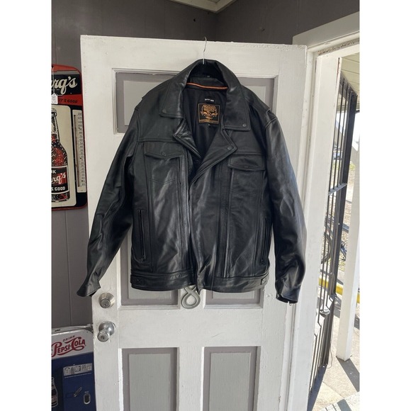 Jackets & Blazers - MILWAUKEE LEATHER MEN'S 2XL LEATHER MOTORCYCLE JACKET Secret UTILITY POCKETs